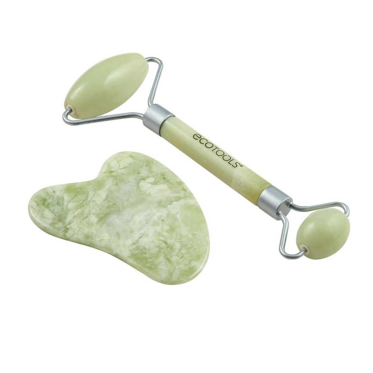 Anti-Ageing Treatment for Face and Neck Ecotools Jade Jade Set 2 Pieces
