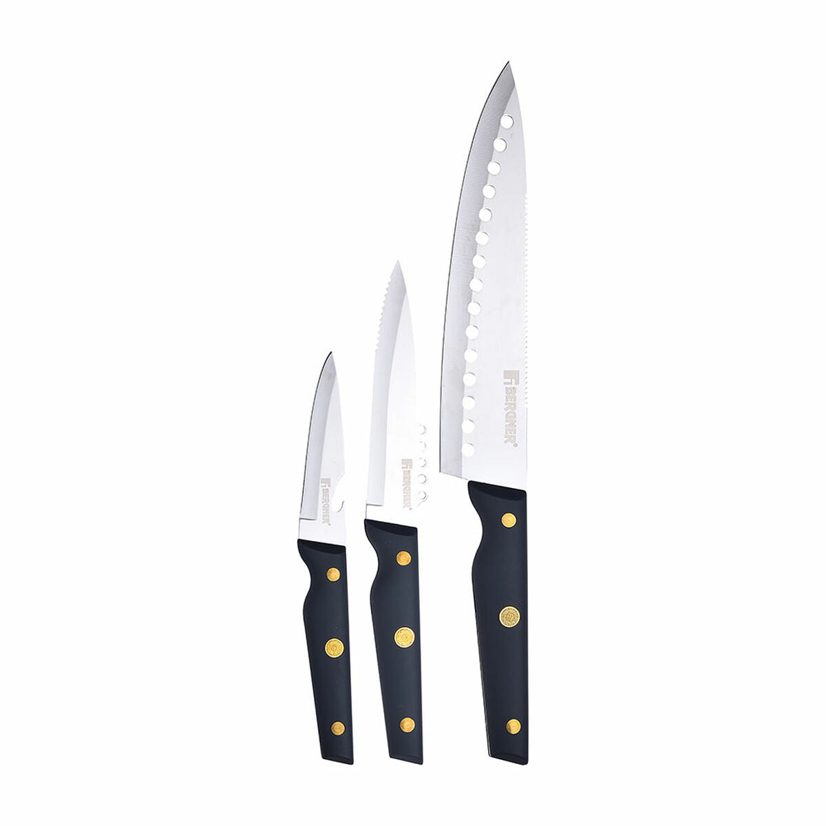 Set de Cuțite Bergner Pro Reeco BG41026DBL Oțel inoxidabil ABS 3 Piese Bergner