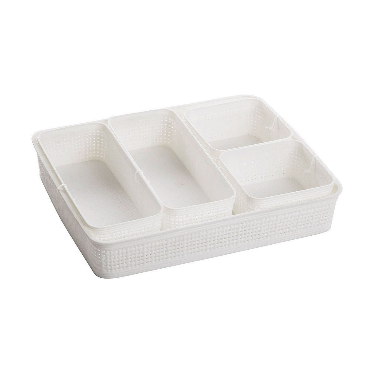 Set de Coșuri Dem Plastic 5 Piese (34 x 28 x 6 cm) Dem