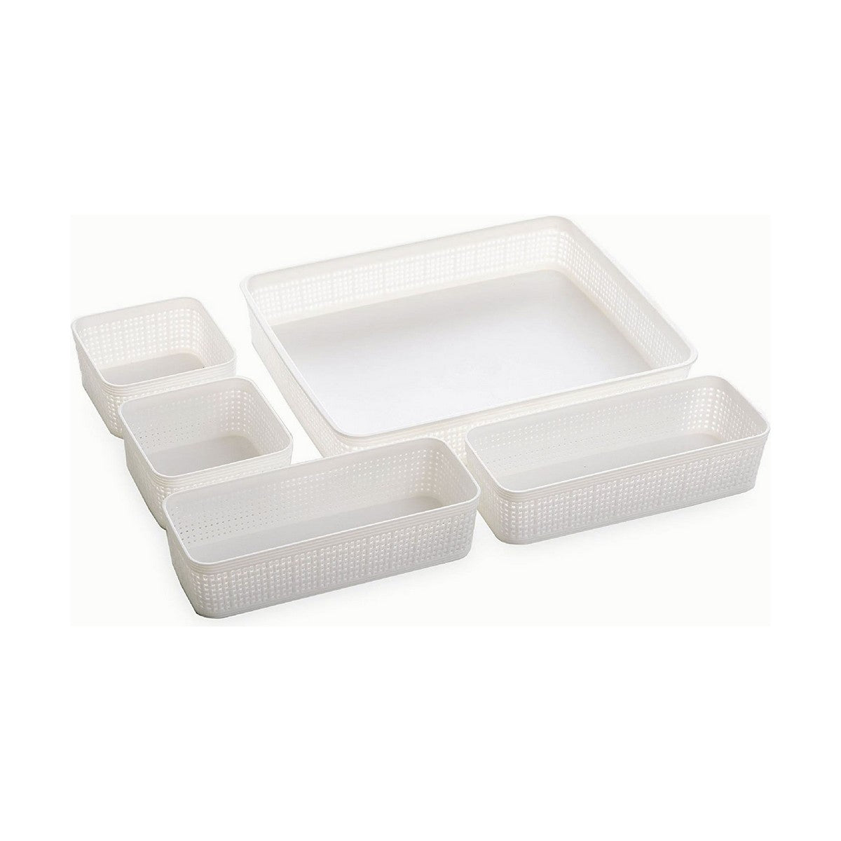 Set de Coșuri Dem Plastic 5 Piese (34 x 28 x 6 cm) Dem