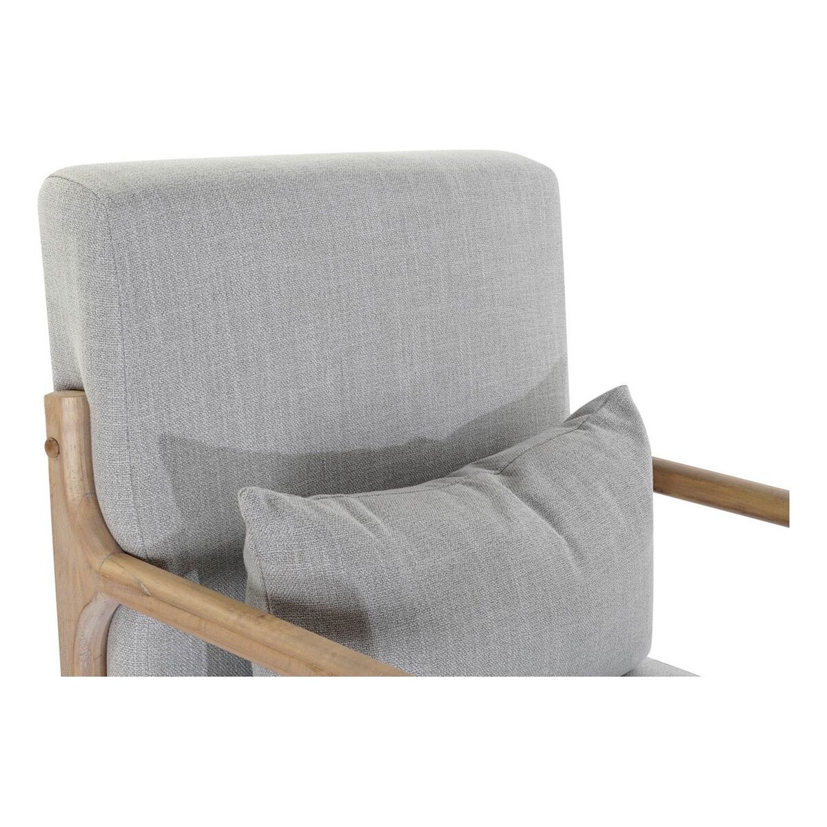Fotoliu DKD Home Decor Gri Lin Lemn de cauciuc (66 x 88 x 78 cm) DKD Home Decor