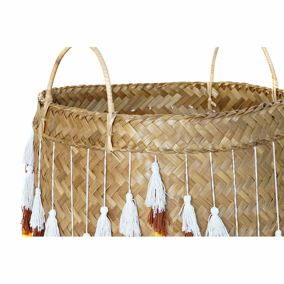 Set de Coșuri DKD Home Decor Bambus Bali Franjuri (3 pcs) DKD Home Decor