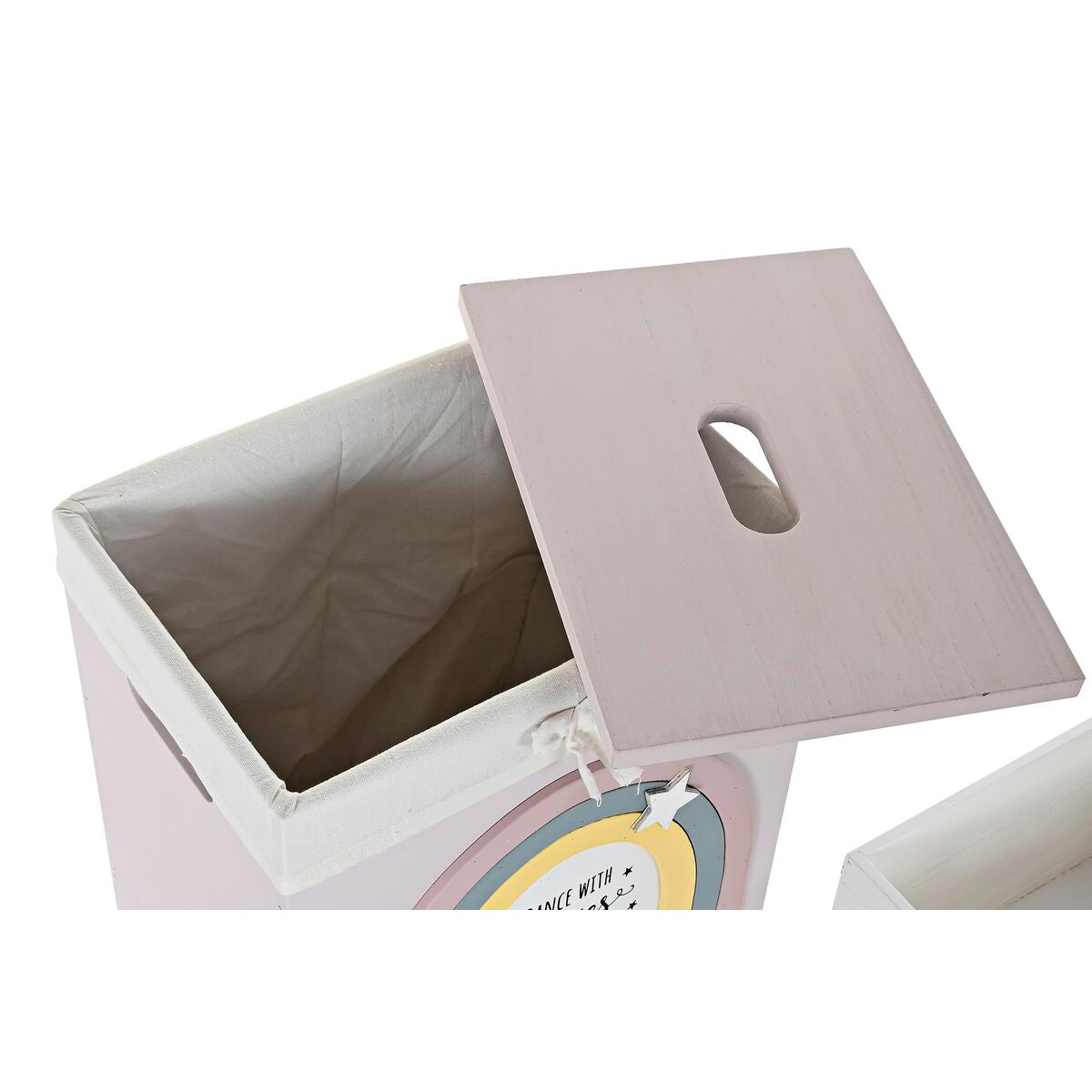 Set de Coșuri DKD Home Decor Alb Infantil Lemn de paulownia (40 x 30 x 55 cm) (5 Piese) DKD Home Decor