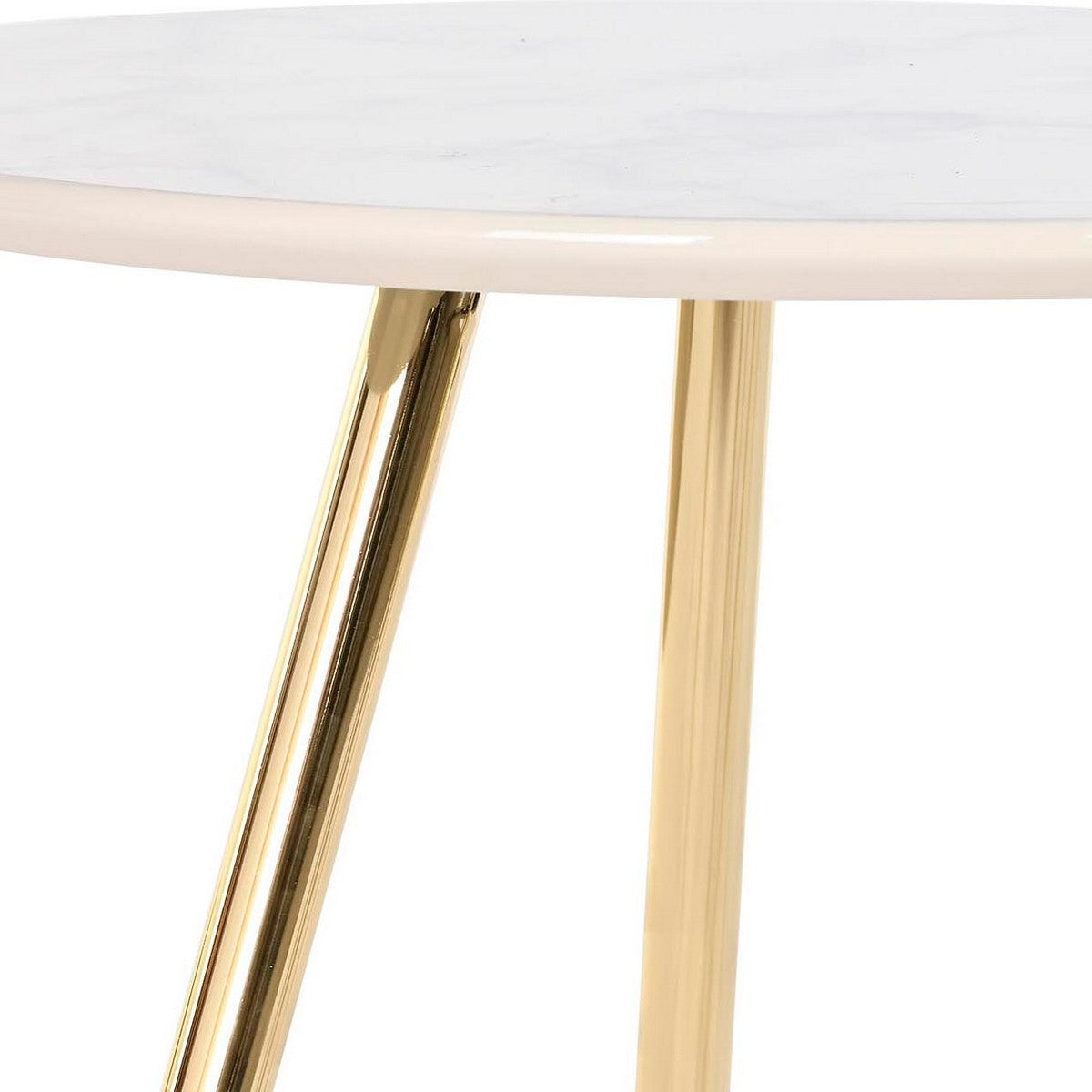 Set de 2 mese DKD Home Decor Metal Alb Rășină (46 x 46 x 45 cm) DKD Home Decor