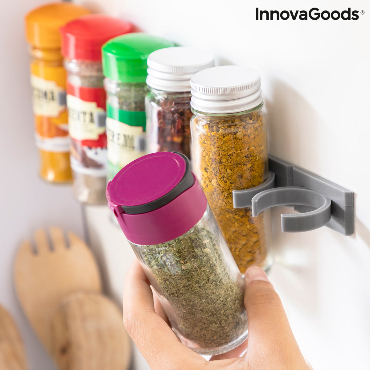 Organizator de condimente adeziv și divizibil Jarlock x20 InnovaGoods InnovaGoods