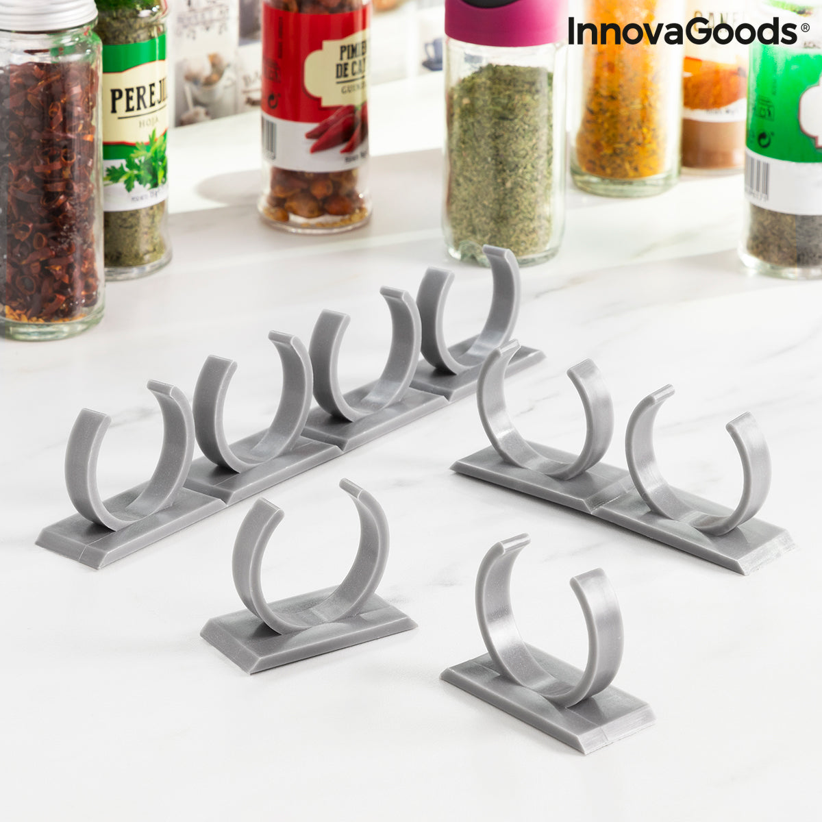 Organizator de condimente adeziv și divizibil Jarlock x20 InnovaGoods InnovaGoods