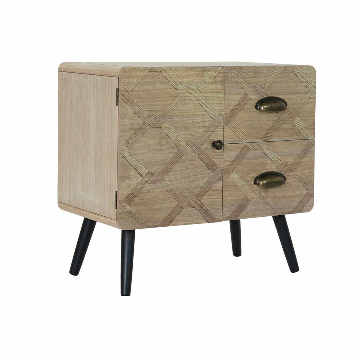 Dulap cu Sertare DKD Home Decor Natural Negru MDF (60 x 30 x 56 cm) - www.goemag.com