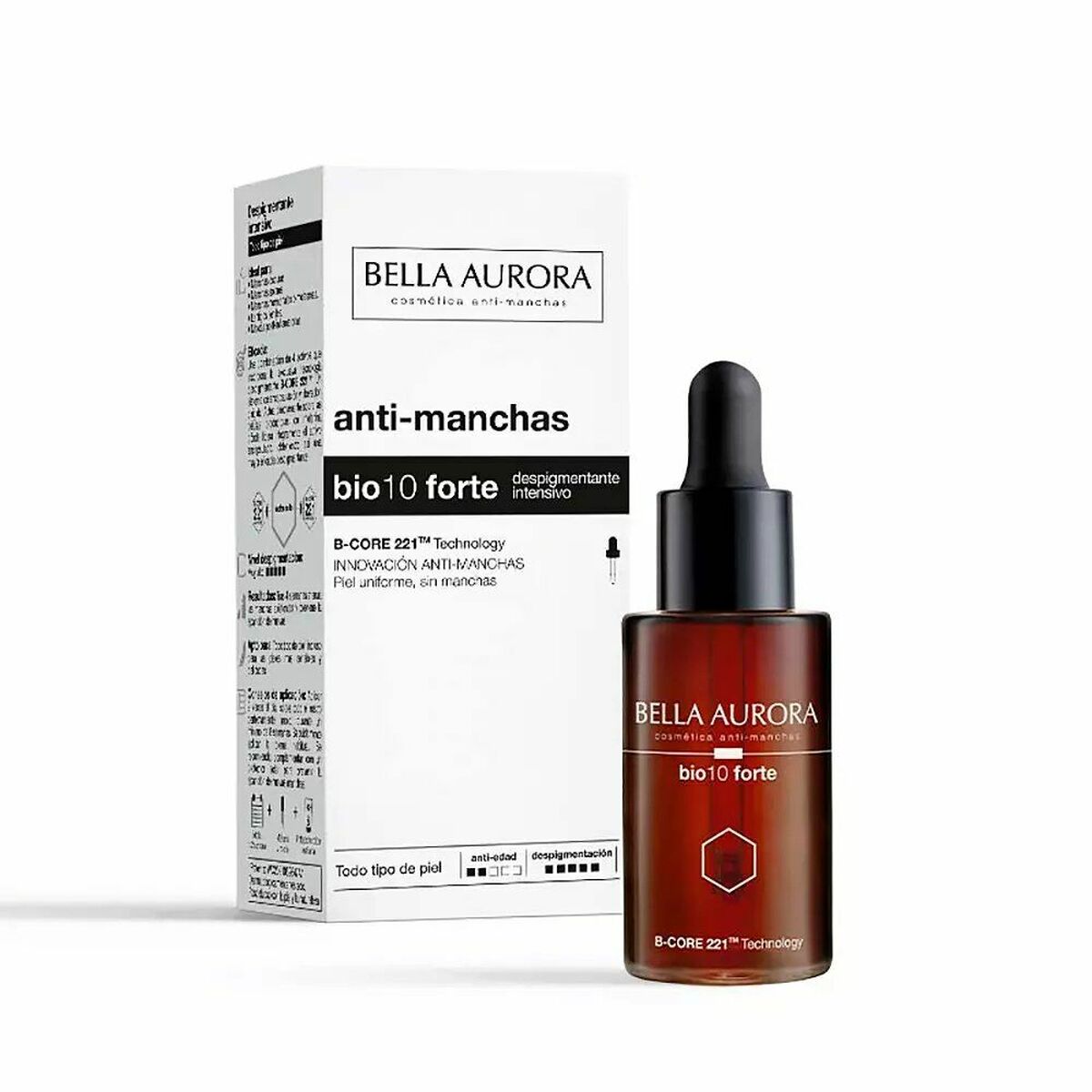Serum pentru Despigmentare Bella Aurora Bio10 Forte Tratament Anti-pete (30 ml)