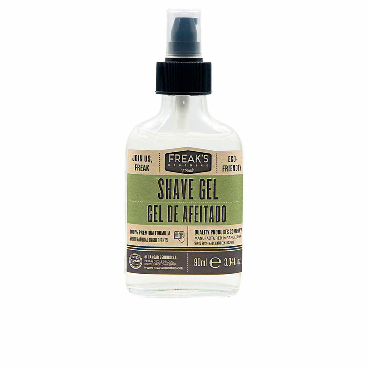 Gel de Bărbierit Freak´s Grooming Transparent (90 ml)