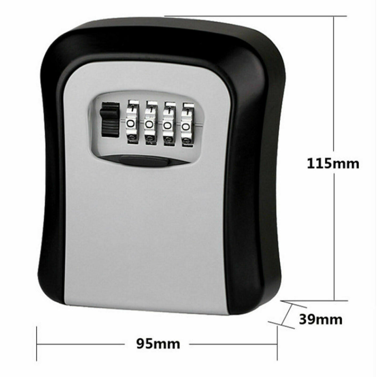 UK 4 Digit Combination Key Lock Box Wall Mounted Key Safe Security Box Outdoor Stor