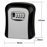 UK 4 Digit Combination Key Lock Box Wall Mounted Key Safe Security Box Outdoor Stor