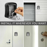 UK 4 Digit Combination Key Lock Box Wall Mounted Key Safe Security Box Outdoor Stor