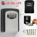 UK 4 Digit Combination Key Lock Box Wall Mounted Key Safe Security Box Outdoor Stor