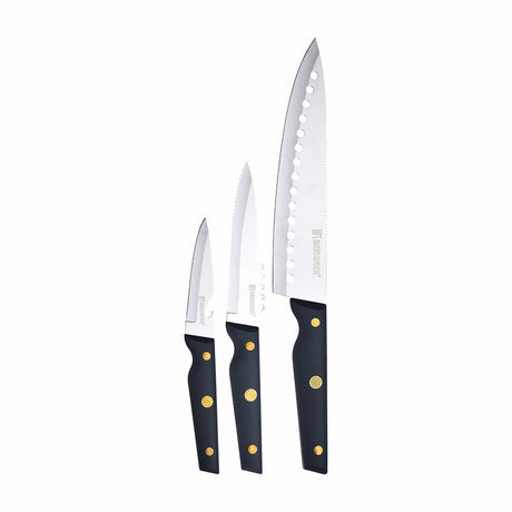 Set de Cuțite Bergner Pro Reeco BG41026DBL Oțel inoxidabil ABS 3 Piese Bergner