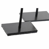 Suport de Lumânări DKD Home Decor Metal Geam Floare (12 x 12 x 24 cm) (2 pcs) DKD Home Decor