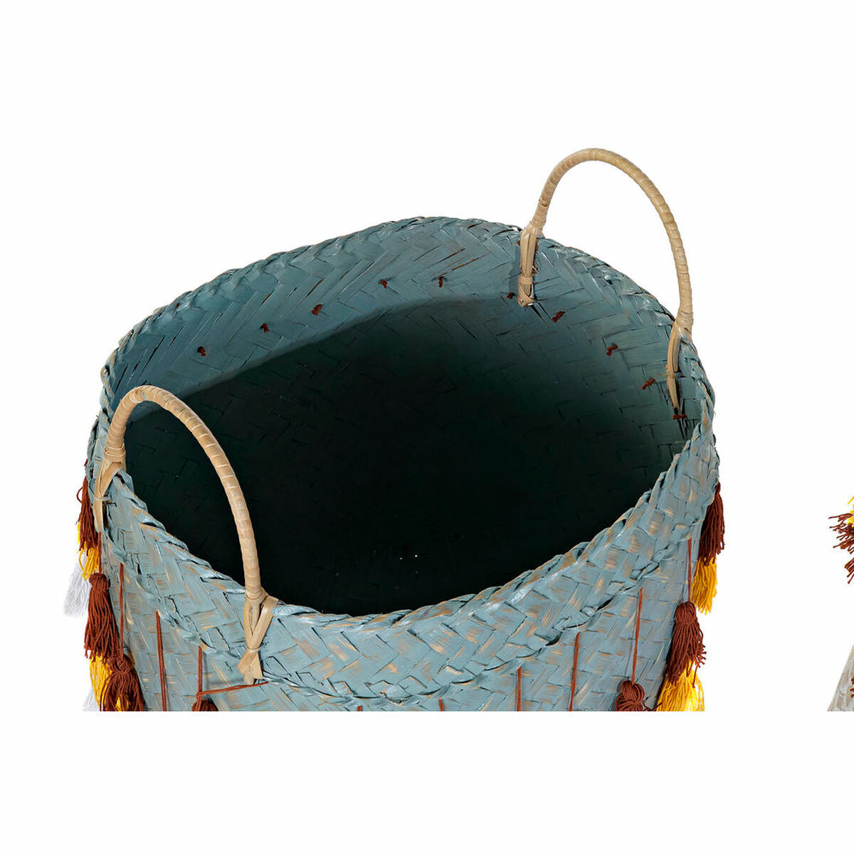 Set de Coșuri DKD Home Decor Bambus Bali Franjuri (3 pcs) DKD Home Decor