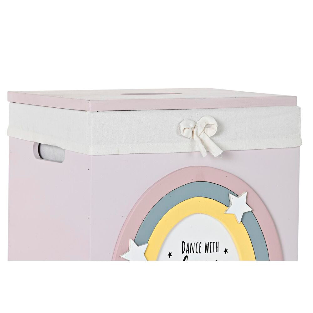 Set de Coșuri DKD Home Decor Alb Infantil Lemn de paulownia (40 x 30 x 55 cm) (5 Piese) DKD Home Decor