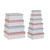 Set de cutii de depozitare, cu posibilitate de stivuire DKD Home Decor Roz Liliachiu Multicolor Carton (43,5 x 33,5 x 15,5 cm) DKD Home Decor