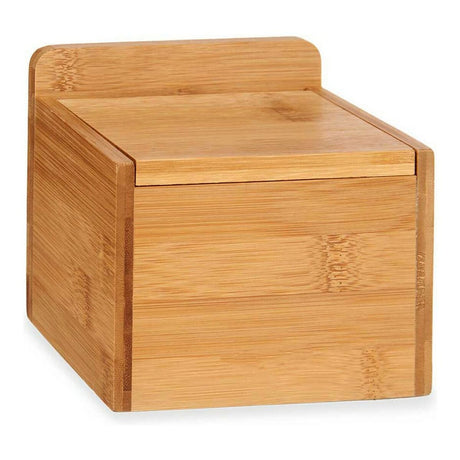 Solniță cu capac Maro Bambus (14 x 9 x 11,5 cm) BigBuy Home