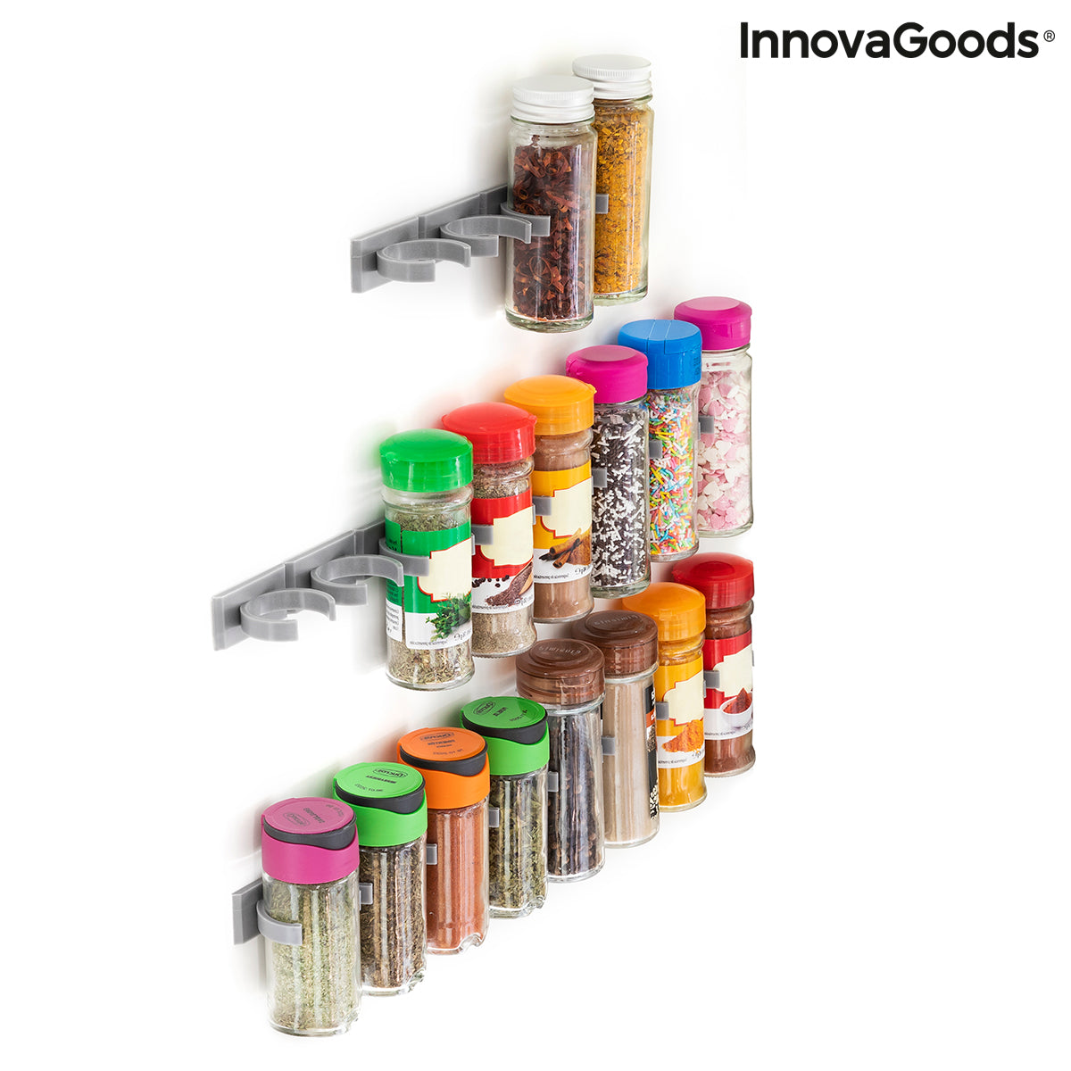 Organizator de condimente adeziv și divizibil Jarlock x20 InnovaGoods InnovaGoods