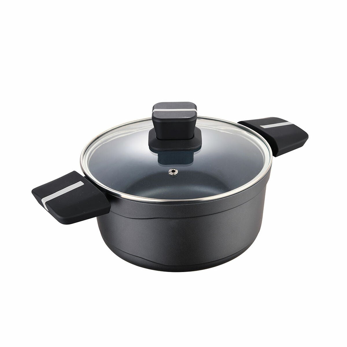 Caserolă Cu Capac San Ignacio Bistro SG6425 Aluminiu Negru mat (Ø 20 x 10 cm) - www.goemag.com