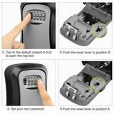 UK 4 Digit Combination Key Lock Box Wall Mounted Key Safe Security Box Outdoor Stor