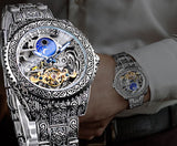 European And American Style Men's Fashion Hollow Retro Carved Automatic Mechanical Watch - www.goemag.com