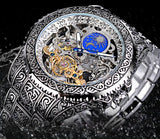 European And American Style Men's Fashion Hollow Retro Carved Automatic Mechanical Watch - www.goemag.com