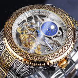 European And American Style Men's Fashion Hollow Retro Carved Automatic Mechanical Watch - www.goemag.com