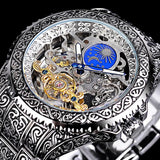 European And American Style Men's Fashion Hollow Retro Carved Automatic Mechanical Watch - www.goemag.com